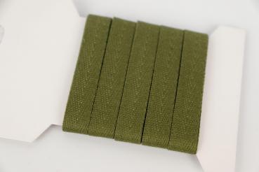 Köperband auf Wickel 10 mm Breite und 3 m Länge, Armygrün